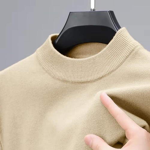 Men's Half Turtleneck Knit Sweater - Classic & Cozy - Picture 9 of 16