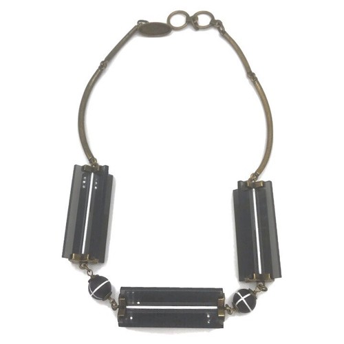 Lela Rose Designer Chunky Acrylic Gold 