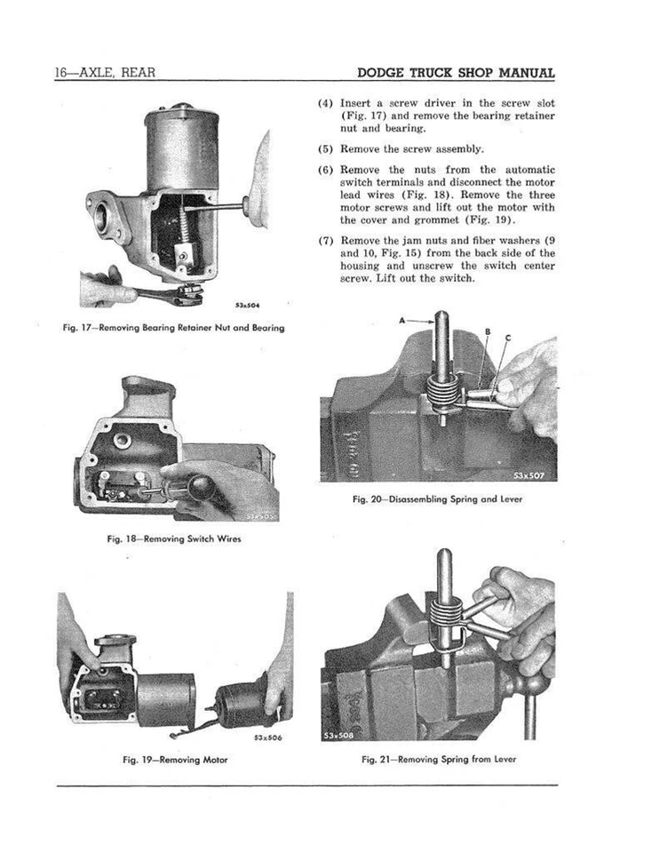 Para 1954-1956 Dodge C-Series Camión Power Wagon Manual De Taller. - Imagen 4 de 4