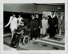 1983 Press Photo Joseph Stinson and classmates during Paseo School commencement