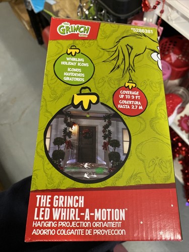 Gemmy The Grinch LED Whirl - A - Motion Projects Up To 9 FT - Picture 2 of 10