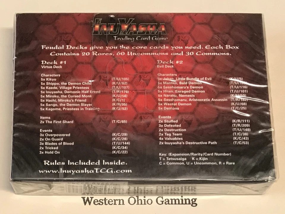 InuYasha Juego de Cartas Coleccionables Barajas Feudales 2 Jugadores Baraja de Inicio NUEVO CCG Foto 2 de 2