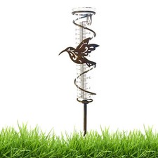 18 Inch Rain Gauge Detachable Rain Gauge Metal Rain Gauge for Garden Yard Lawn
