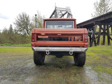 1966-1977 Ford Bronco Rear Straight Bumper. Raw Steel