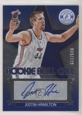 2012 Totally Certified Rookie Roll Call Blue 9/199 Justin Hamilton #91 Auto s6i