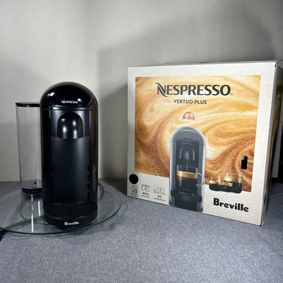 Nespresso Black VertuoPlus Coffee & Espresso Machine by Breville w/Box Used