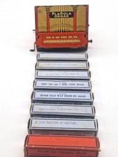 Vintage PlaRola Organ Harmonica With 8 Music Rolls Works