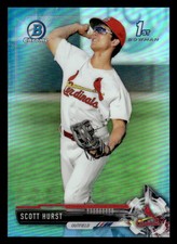 2017 Bowman Chrome #BDC-126 Scott Hurst Sky Blue Refractor 1st /399! Cardinals