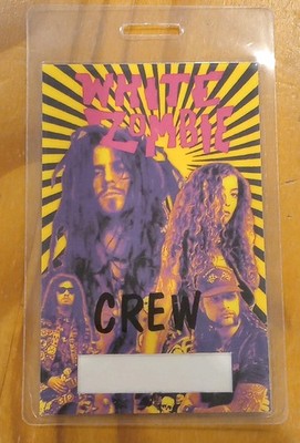 Vintage White Zombie Crew Laminated Route 666 Tour Backstage Pass