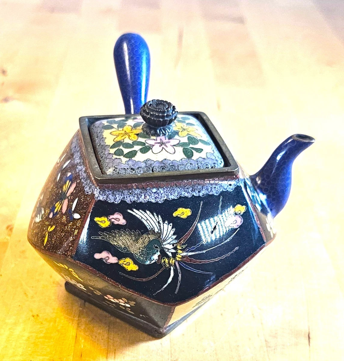 景泰蓝古董日本茶壶| eBay