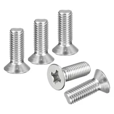 M10-1.5x30 Flat Head Machine Screws -20pcs -304 Stainless Steel -Silver