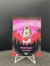 2024 Topps Midnight Basketball - #NB-16 Jalen Brunson NIGHTBALL PINK/99