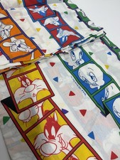 Vintage Looney Tunes Twin Size Flat Sheet 1993
