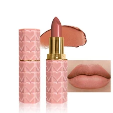 evpct 1Pcs Nude Light Brown Lipstick Silky Velvet Matte Lipstick Pack Sets fo...