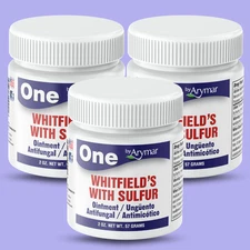 Arymar Whitfield's Ointment with Sulfur, 2 fl oz - Antifungal Ointment (3-Pack)