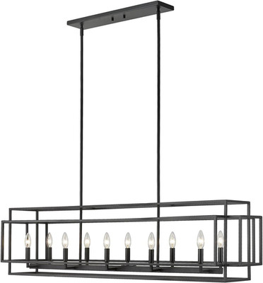 454-54L-MB Titania Pendant, 10-Light 600 Total Watts, Matte Black