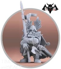 28mm Scale Fantasy : DWARF (Chieftain) : 3D Printed Resin TUBXmL