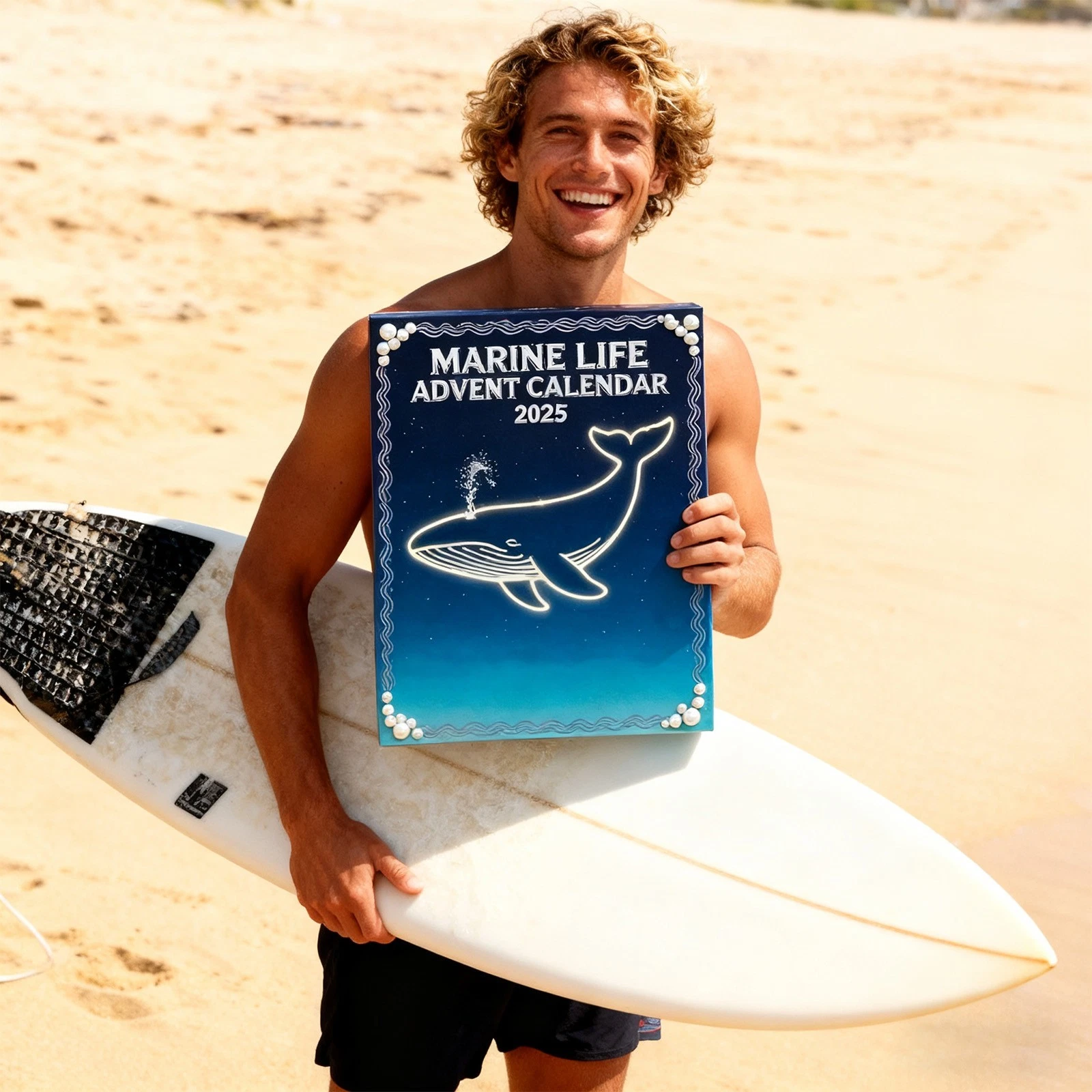 Marine Live Advent Calendar, 24 Fantasy Marine Creatures Countdown Calendar 2D Acrylic