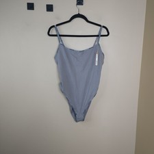 SKIMS Cotton Logo Bodysuit in Smoke Size 3X