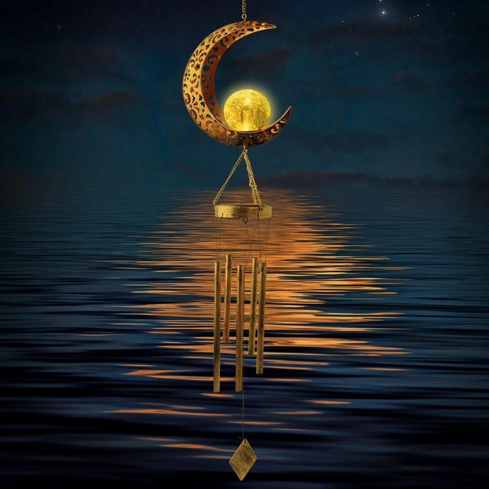 Лунный ветер куранты Solar открытый, день матери ветра перезвон подарок для мамы, женщин,... - Изображение 2 из 4