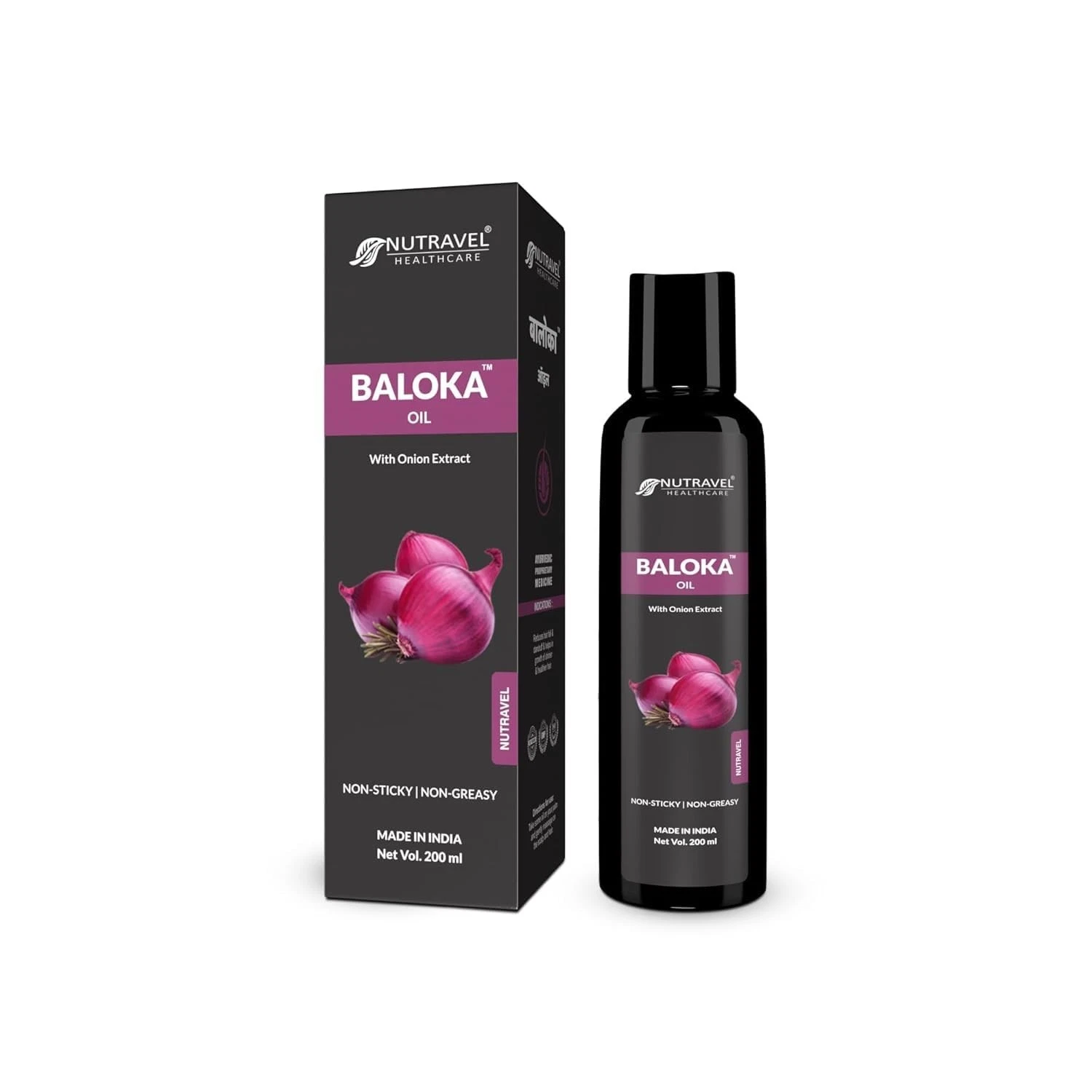 Baloka Ayurvedic Onion Hair Oil | Bhringraj, Shikakai & Brahmi 100 ml