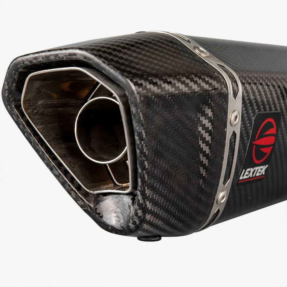 Lextek Carbon Fibre SP9C Exhaust Silencer Gloss 300mm 51mm Easy to Replace Unit - Image 4 of 4