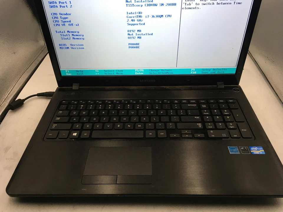 SAMSUNG NP350E7C - BOOTS TO BIOS - INTEL I7 3630QM - NO RAM - NO OS - READ - BB! - Image 3 of 4