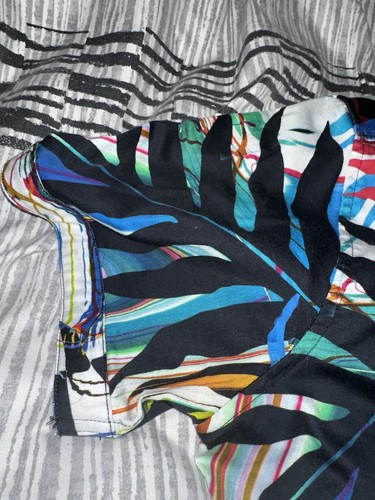 Robert Graham FISH N CHIPS Palm Leaf Print Classic Fit Short Sleeve Size M Loud - Bild 6 von 7