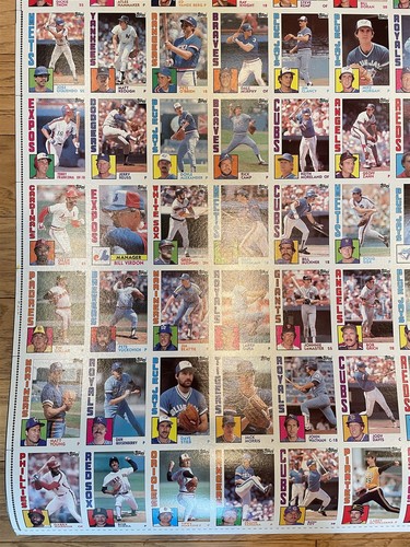 1984 Topps 7-11 Baseball Uncut Sheet Palmer Brett Carew Smith (132 Karten) *US70 - Bild 4 von 9