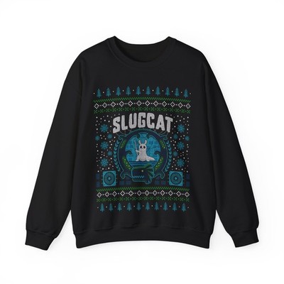 Slugcat Ugly Sweater Crewneck Sweatshirt. Rain World Video Game. Christmas. Xmas