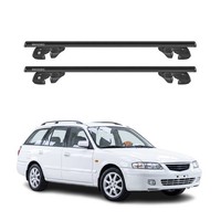 DachträGer GrundtäGer FüR Mazda 626 Kombi 1987-2002 Alu 90Kg TÜV Schwarz 2Tlg