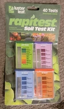 Luster Leaf Rapitest Soil Test Kit 40 Tests For Gardening NEW (N P K pH)