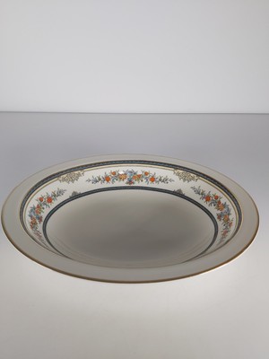 Minton Porzellan Servierschale ''Stanwood'' Muster vergoldeter Rand