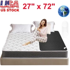 Therapy EMF Grounding Mats Conductive Carbon Leatherette Pad for Better Sleep US