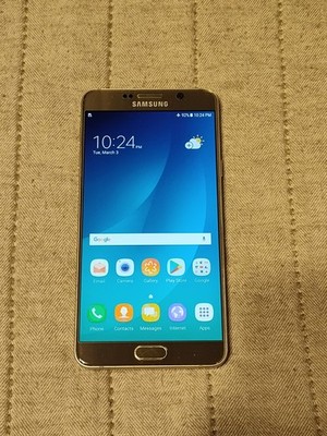 Samsung Galaxy Note 5 SM-N920A 32GB Gold AT&T Unlocked Smartphone Very good US