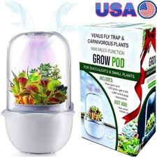 LED Grow Light Terrarium Succulents Carnivorous Plants Indoor Planter Pot Gifts