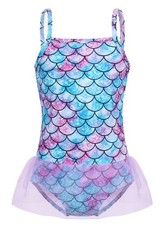 Little Girls Swimsuit 2-Piece Halter Tankini Set Beach Sport Bathing Suit Fly...