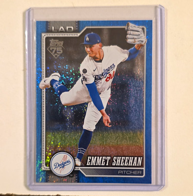 Topps 2025 Topps 75 Emmet Sheehan Los Angeles Dodgers #524 Blue /150