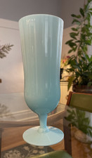 Portieux Vallerysthal PV Blue Opaline Tall Glass Goblet 9  