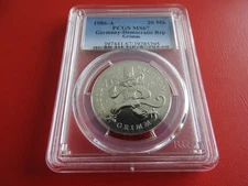 * DDR 20 Mark 1986 Silber PCGS MS67 * Gebrüder Grimm (KOM)(1)