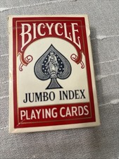 Vintage USA Made Bicycle Poker Jumbo Index Air Cushion Finish Playing Cards
