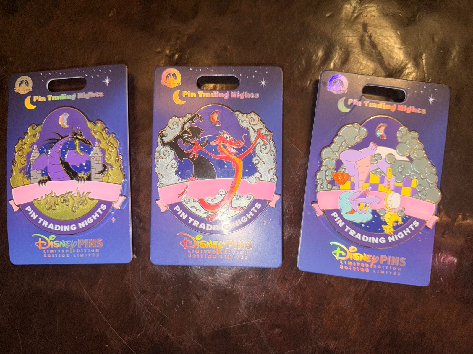 2026 Walt Disney World Pin Trading Nights Complete Set Of 3 Pin Set LE 500