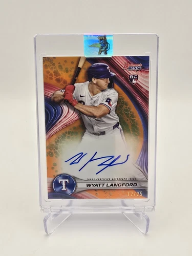 2024 Bowman's Best Wyatt Langford Best of '24 Orange Rookie Auto 12/25