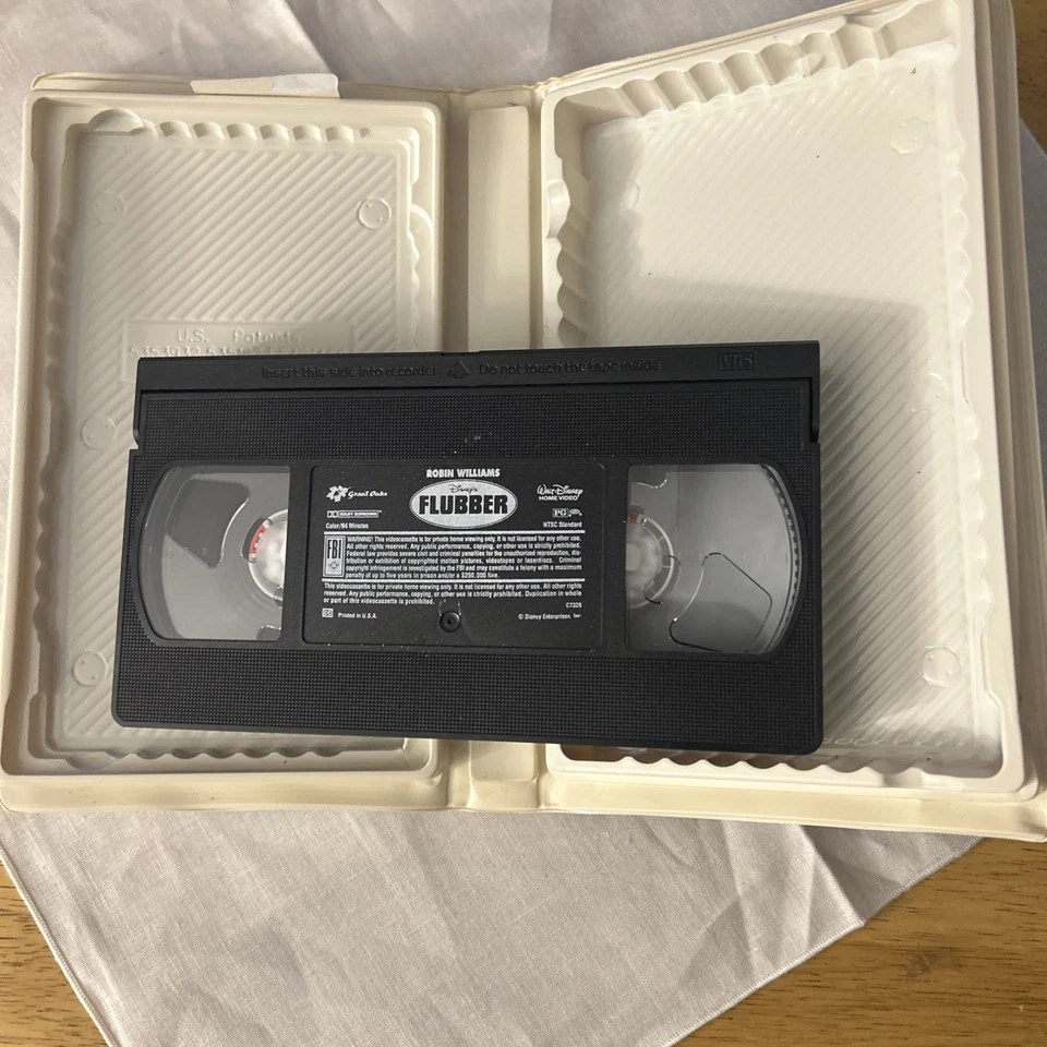 Flubber 1998 VHS Disney's Robin Williams Clamshell Edition Tested and Working - Image 4 of 4