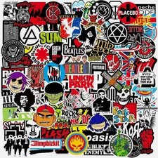 NEW 100PCS Rock Band Stickers Lot Punk Music Heavy Metal Bands Sticker Decal USA
