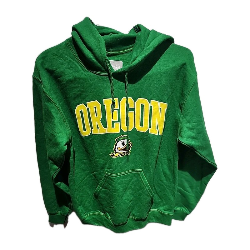 Oregon Ducks Mens Hoodie NWOT S Small Captivating Fleece Drawstrings Pockets