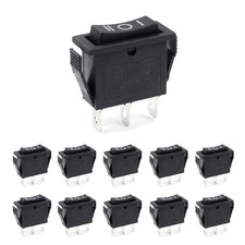 10pcs 3 Position 3 Pin Onoffon Rocker Switch Ac 16a250v 20a125v Terminal...