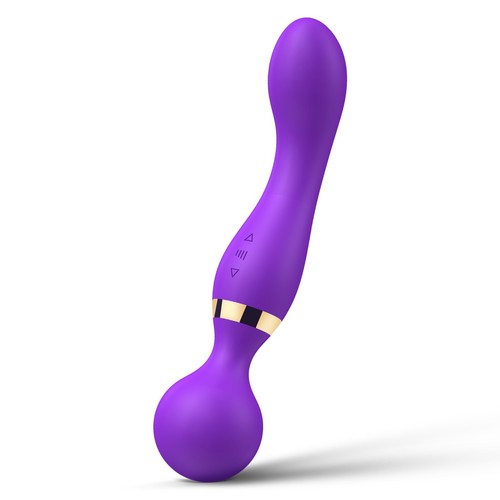 Massaggiatore corpo schiena collo glutei vibrante ricaricabile viola - Foto 4 di 6