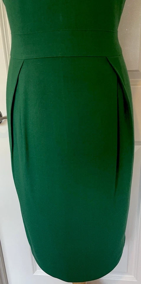 Lafayette 148 NY  Emerald Green Sleeveless Wool Blend Dress Sz  14~STYLISH- - Image 4 of 4