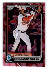 2024 Bowman Draft #BDC-135 Enrique Bradfield Jr. Chrome Bubble Gum Refractor